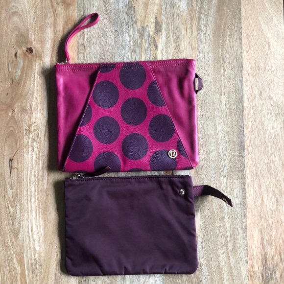 Rare Lululemon double wristlet/makeup bag - Picture 2 of 6